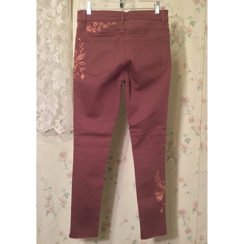 Express Ankle Legging High Rise Embroidered Pants - Picture 2 of 5
